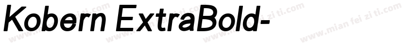 Kobern ExtraBold字体转换